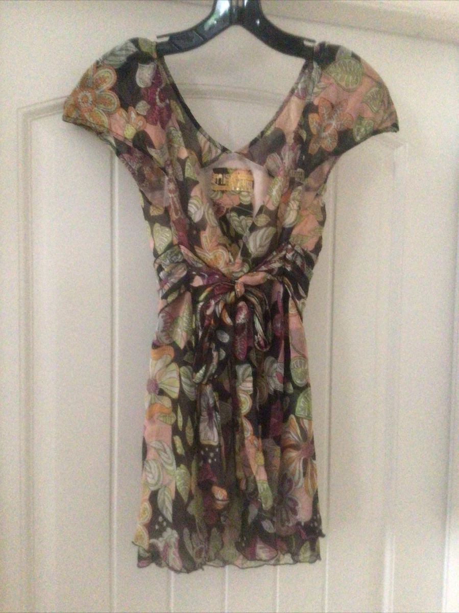 Miss Sixty Women s Top Size XS Floral Multi Colors import. Italy