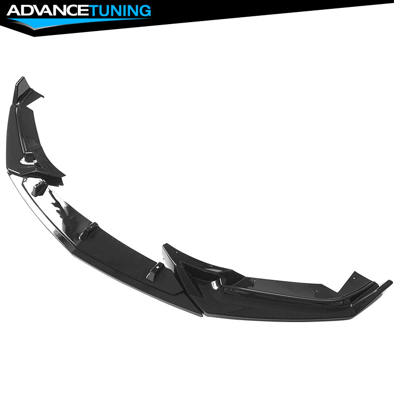 Fits 20-24 Cadillac CT5 3PCS Gloss Black Front Bumper Lip Spoiler Splitter PP