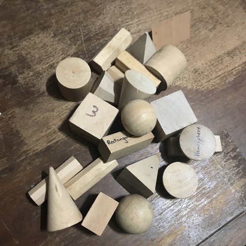 Geometric Wooden Shapes Teaching Educational Aids Lot - Picture 6 of 10