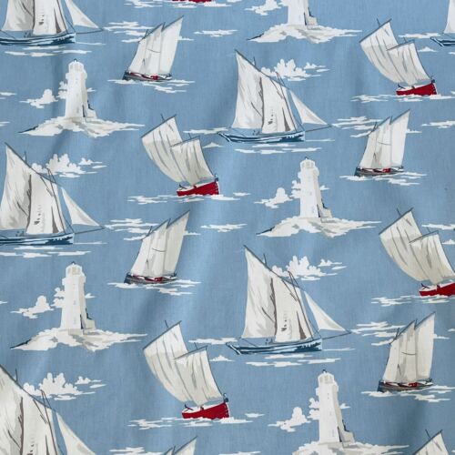 Clarke and Clarke Skipper Marine 100% Cotton Fabric 4m Length X140cm Width - Picture 7 of 7