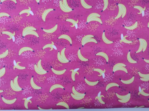 2 Yds Bananen auf rosa Baumwolle Flanell Stoff Joann super kuschelig
