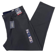 Chaps Mens 5-Pocket Performance Pants Straight Tapered Fit 40X32 Charcoal