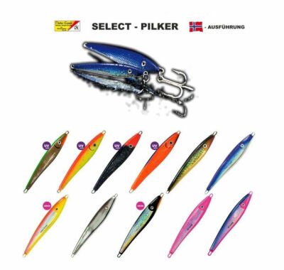 Dieter Eisele Select-Pilker, Taumel-Pilker, Nordseepilker 60g-200g Ostseepilker