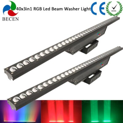 #ad BECEN Stage Lighting 40x3in1 RGB Led Beam Wall Washer for DJ CLub Bar Party 2pcs $258.00