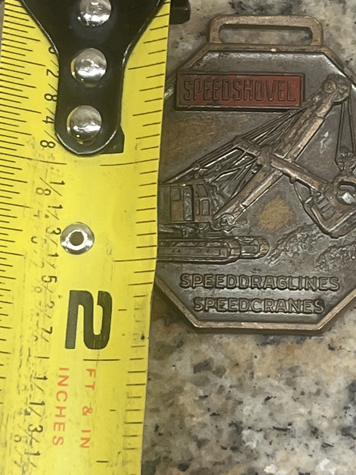 vintage antique pocket watch fob MANITOWOC Shovel