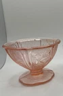 Antique Jeannette Pink Depression Glass Cherry Blossom Sherbet Footed 2.75”