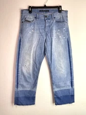 Mens Diesel D.N.A S/S KHIRO stright  Raw Denim Jeans sz 33×32 Button