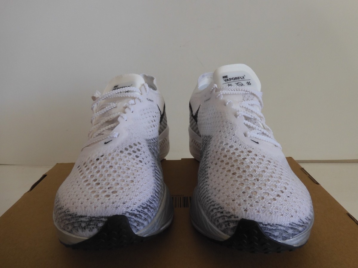 MENS NIKE ZOOMX VAPORFLY NEXT% 3 WHITE-DARK SMOKE GREY SZ 7.5
