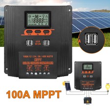 100A MPPT 4 USB Solar Charger Controller 12V/...
