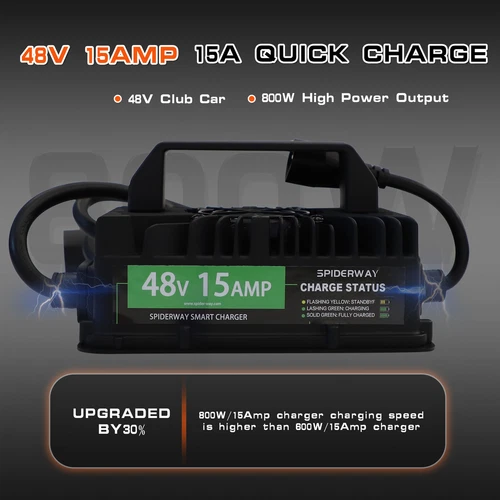 48V 15A Golf Cart Battery Charger For EZGO Club Car Golf Cart Smart Charger New - Picture 18 of 20