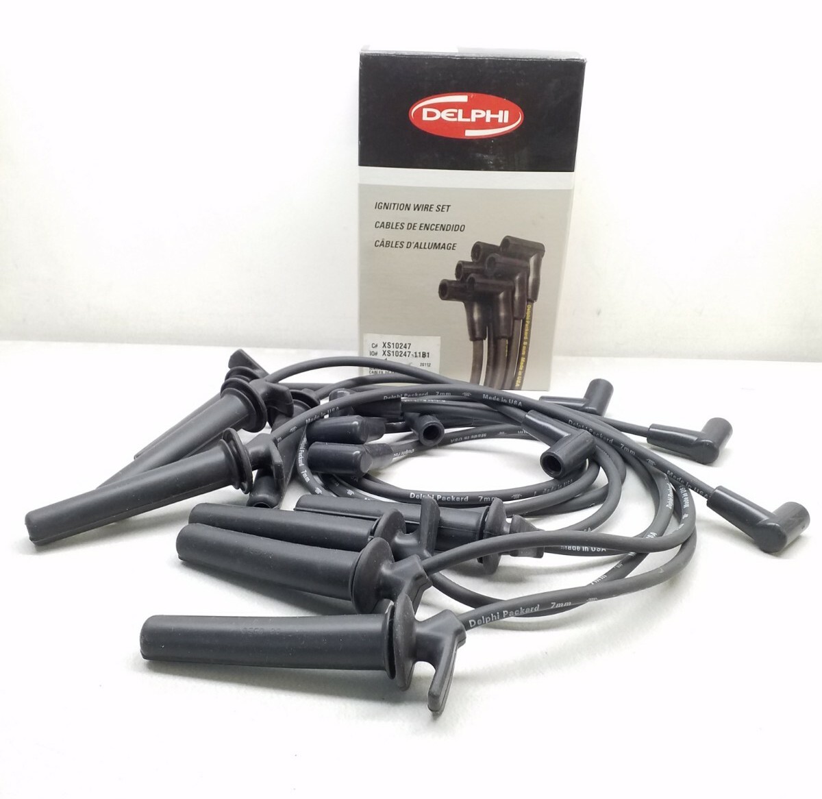 XS10247 Delphi Packard Ignition Spark Plug Wire Set 7mm Made In
