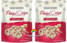 2 Packs Snack Factory Pretzel Crisps White Chocolate & Peppermint 20oz Each Pack