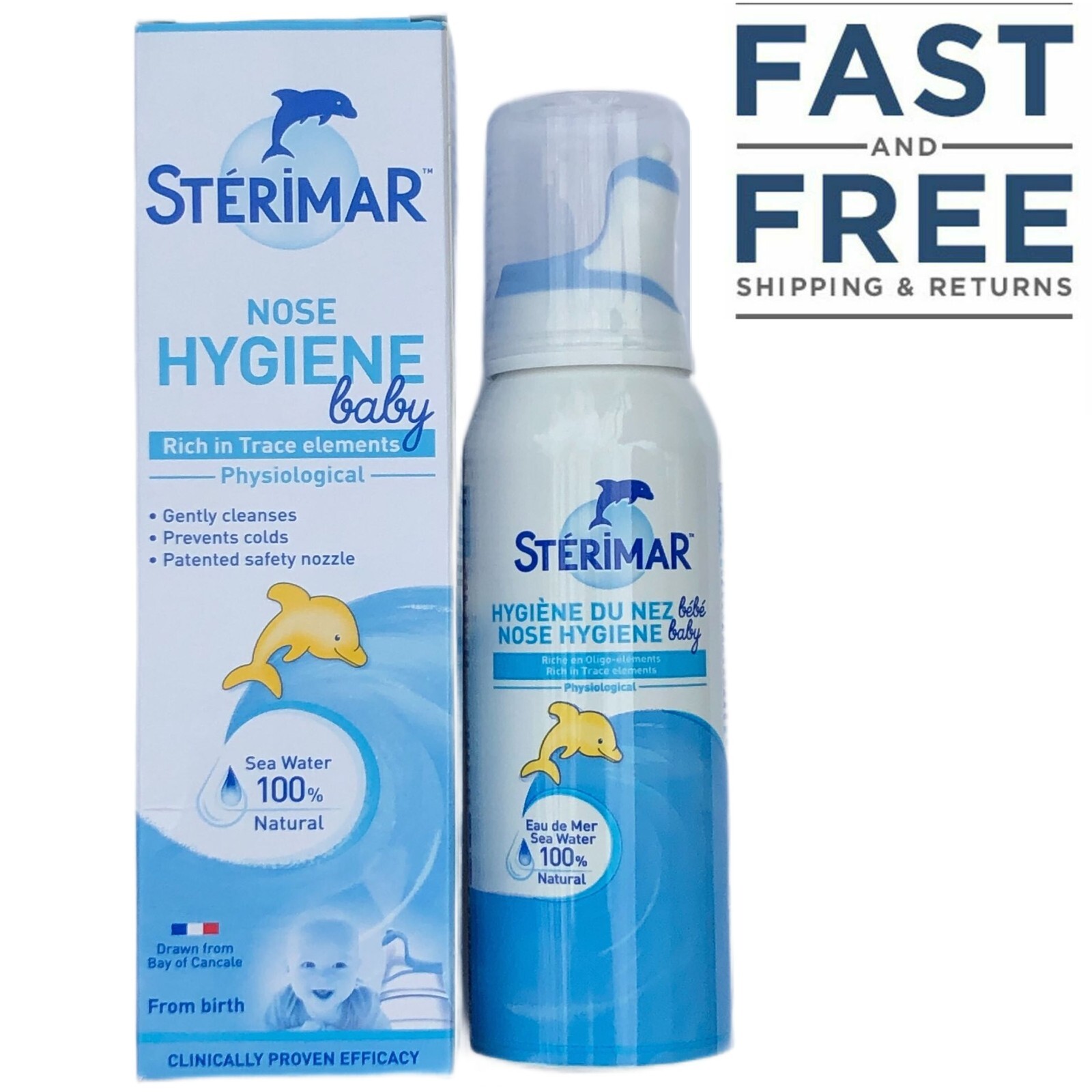 STERIMAR HYGIENE BABY NASAL SPRAY 100ml 100 Natural Isotonic Solution