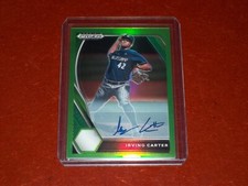 2021 Panini Prizm Draft Picks Base Auto Prizms Lime Green 04/23 Irving Carter