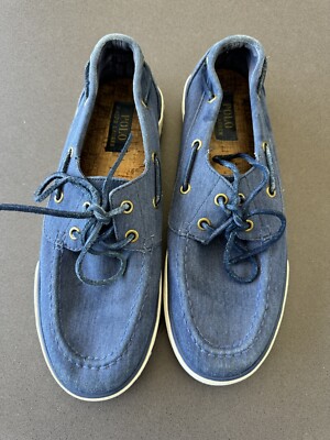 Polo Ralph Lauren Shoes Mens 8.5 Blue Loafers Boat Lace  display picture 3