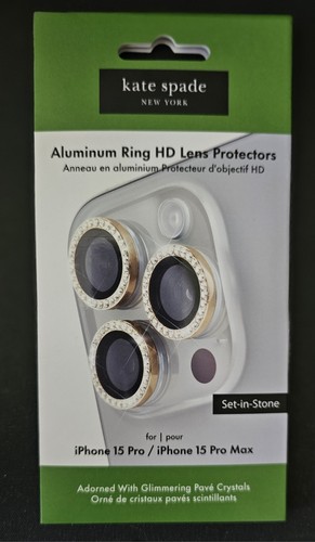 kate spade new york - Protections d'objectif anneau pour Apple iPhone 15 Pro Max Or - Photo 3 sur 6