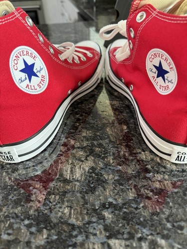 Converse Chuck Taylor All Star Hi Top Canvas Shoe Red M9621 Sz 9 Men 11 Lady - Picture 3 of 6