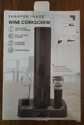 Sharper Image Automatic Wine Opener With Foil Cutter and Storage Base