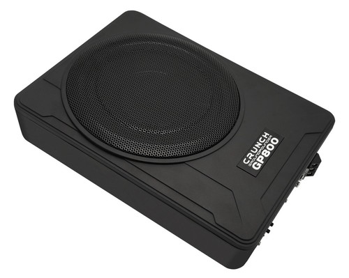 Crunch GP800v2 Aktiver Untersitz Subwoofer 20 cm, 8" mit Basspegel Fernbedienung - Bild 4 von 5