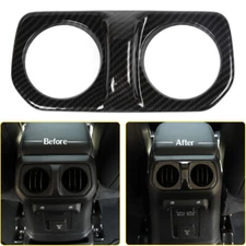 Carbon Fiber Armrest AC Air Vent Outlet Cover Trim For Jeep Wrangler JL 2018+