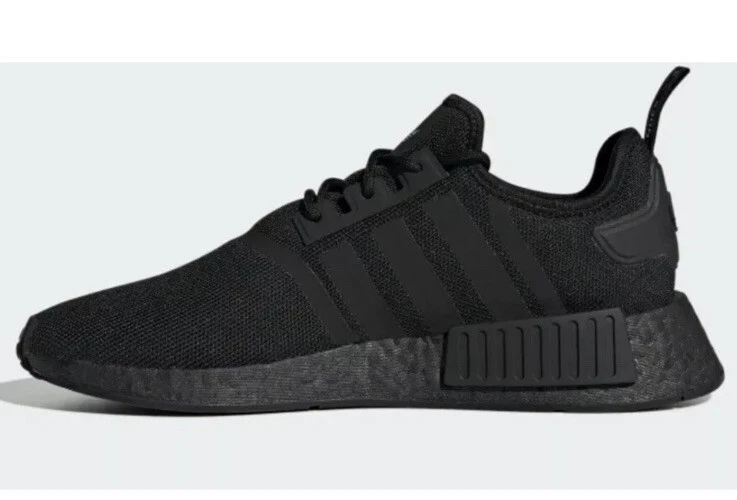 Adidas Originals NMD R1 Size 4/ Women's 5.5 Cloud Triple Black FW8777 Bin 14 - Image 2 of 3