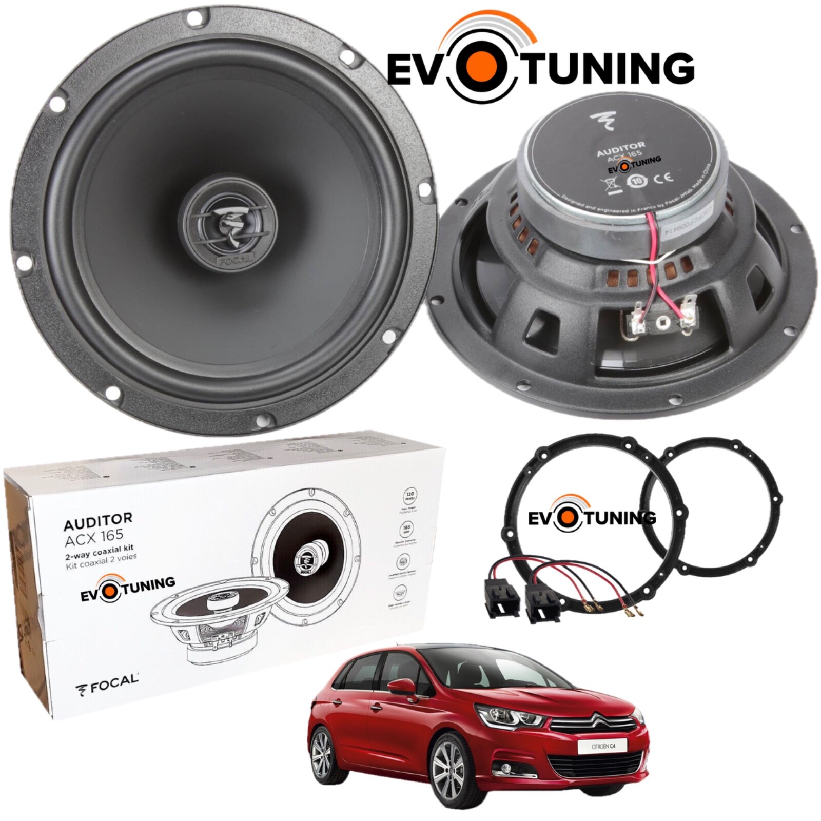 Kit Casse Focal ACX 165 per Citroen C4 | Altoparlanti Auto Professionali