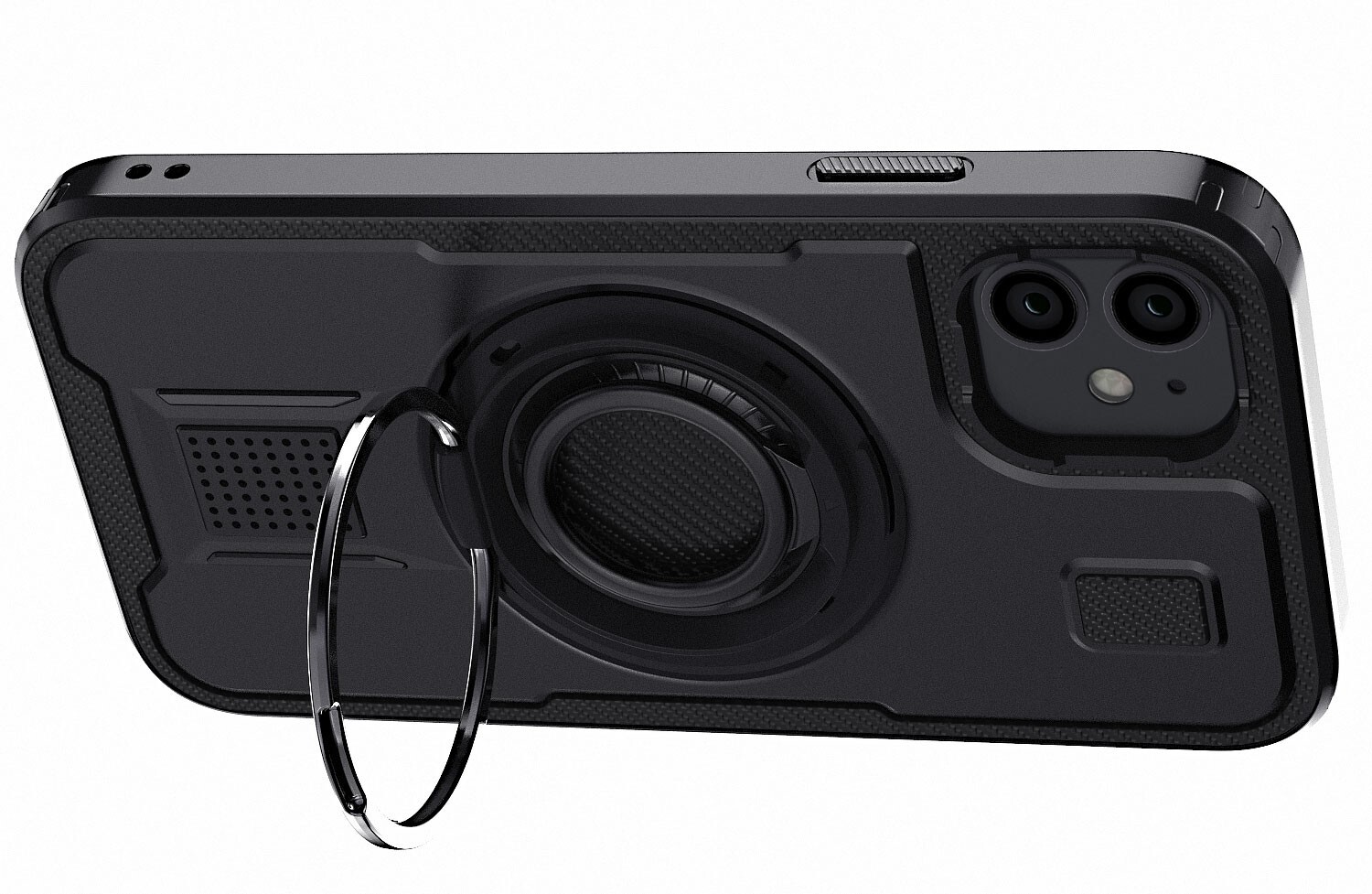 For Apple iPhone 12/12 Pro/12 Pro Max Shockproof Thin Slim Ring Stand Case Cover