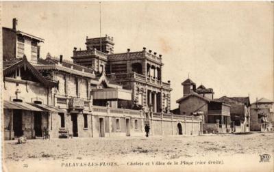 Old postcard Palavas-les-FLOTS Chalets and Villas of the Beach Right Bank (686860)