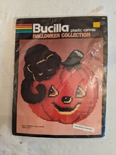Bucilla Halloween Kit Pumpkin And Black Cat New
