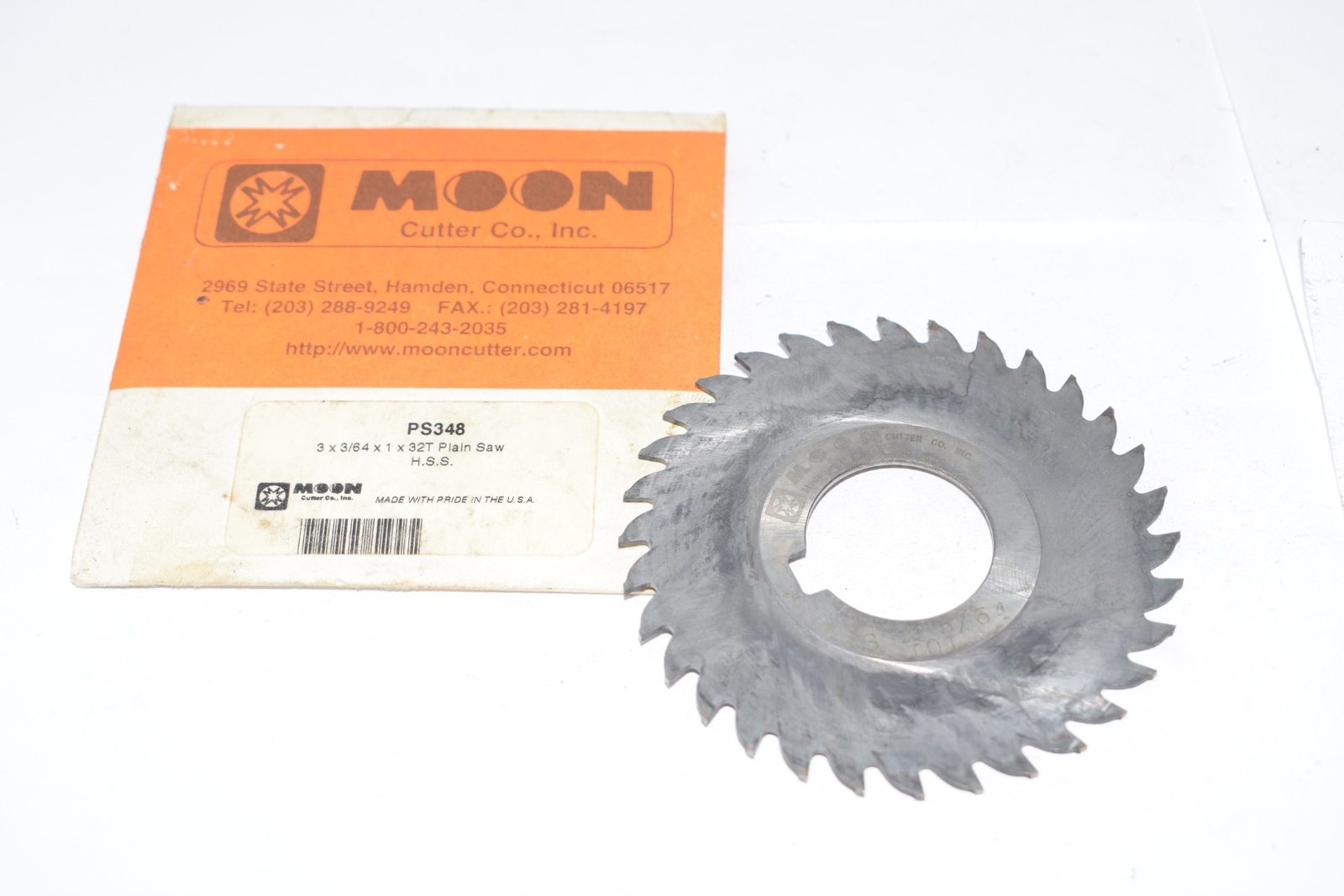 Moon Cutter PS348 Metal Slitting Saw 3 x 3/64 x1 x 32T Plain Saw