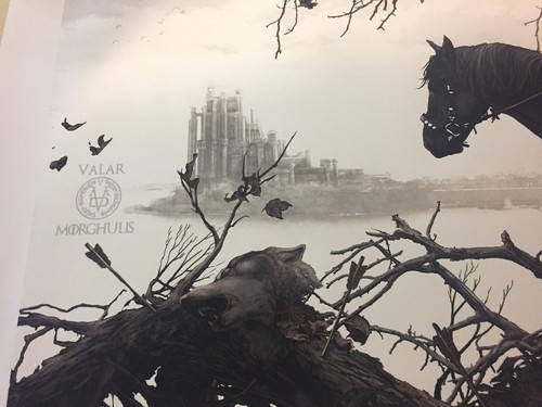 THE HOUND AND THE WOLF by AJ Frena Game of Thrones Poster Print SOLD OUT Rare - Picture 4 of 11