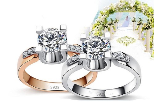 Damen Ring Rosegold 925 Silber 750 Gold vergoldet Zirkonia Damenring R3188L - Picture 5 of 9