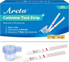 Areta Cotinine Test Strip: Nicotine Tests for Home Continine Urine Screen Kit