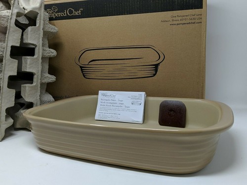 Verwöhnter Chef taupe 1362 Stein Rechteck Bäcker Lasagne Steinzeug auslaufend