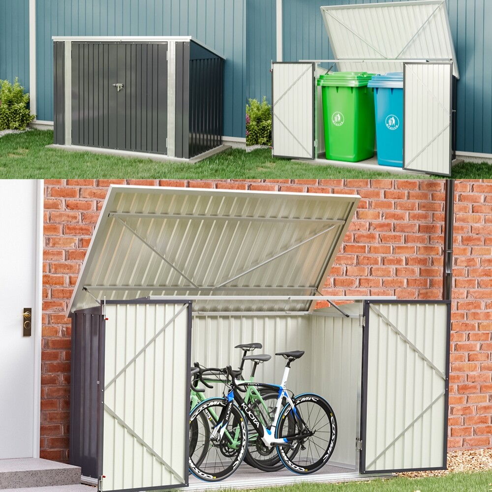 6x3 ft Metal Steel Outdoor Garden Bicycle Locker Shelter Shed Bike