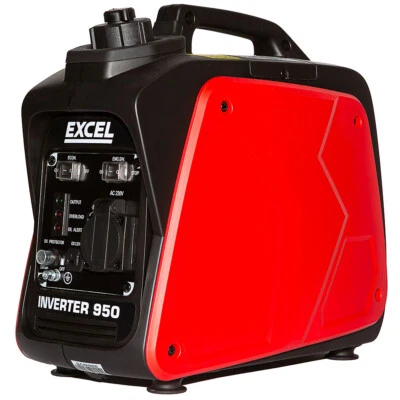 EXCEL Inverter Generator Petrol Quiet Suitcase 4 Stroke 800W/40CC Outdoor Power Supply