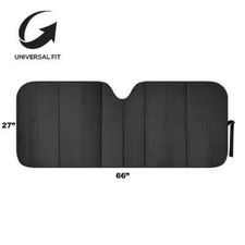Motor Trend Auto Sun Shade - Black Jumbo Windshield Front Window Protection