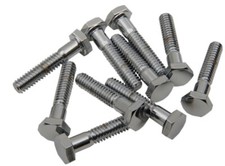 Lot of 10 1/4-20 x 1 1/4 Hex Cap Screw, Bolt Chrome, automotive, show