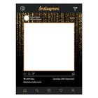 PERSONALISED SELFIE FRAME CUSTOM SOCIAL MEDIA PHOTO BOARD INSTAGRAM BLACK GOLD