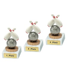 3 kleine Bowling-Pokale mit Ihrer Wunschgravu...