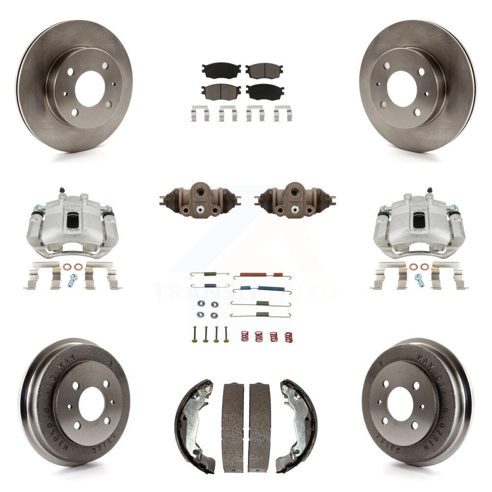 High-Performance Brake Caliper Rotor Drum Ceramic Pad Shoe Cylinder Hardware Kit for Front and Rear Axles