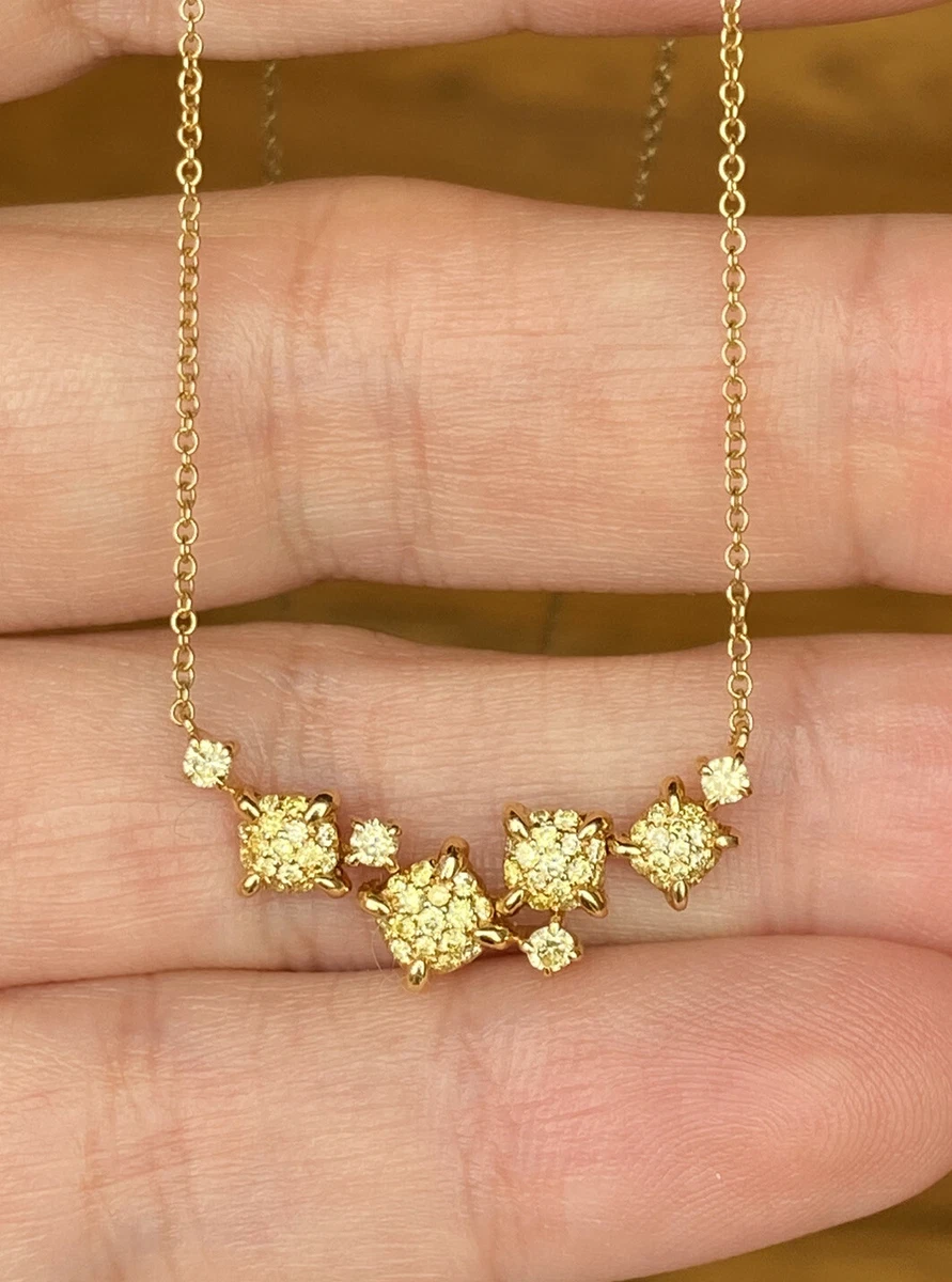 Fancy yellow cheap diamond necklace