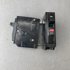 Lot of Two (2x) Square D QO120 20A 1P QO Black Face Trip Window FREE SHIP!!