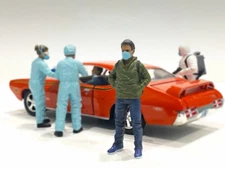 HAZMAT CREW FIGURINE V FOR 1/18 SCALE MODELS BY AMERICAN DIORAMA 76271