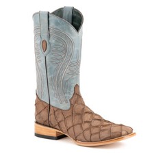 FERRINI Men's Bronco Square Toe Brown Western Boot 4339310 