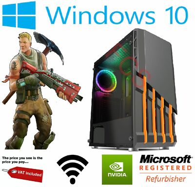 ULTRASCHNELLER i5 i7 Desktop Gaming Computer PC SSD 2TB 16GB RAM GTX 1660 Windows 10