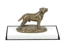 Labrador Retriever statuetta su legno bianco Art-Dog
