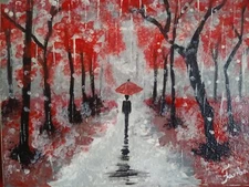 Fariba Sal - Acrylic Painting Impressionism Collectible Original Landscape