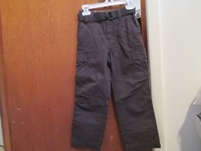 SONOMA BOY'S CARGO PANTS CHARCOAL GRAY W/BELT SIZE M 5/6