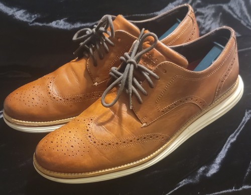 Cole Haan Men's Sz 13M Og Cloud Engy Mer Sw British Tan C33805 Wing Tip Shoes. - Picture 2 of 17